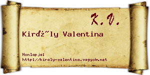 Király Valentina névjegykártya